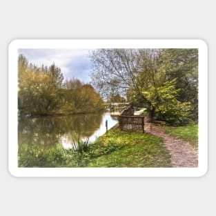 The Thames Path at Goring Digital Art Sticker